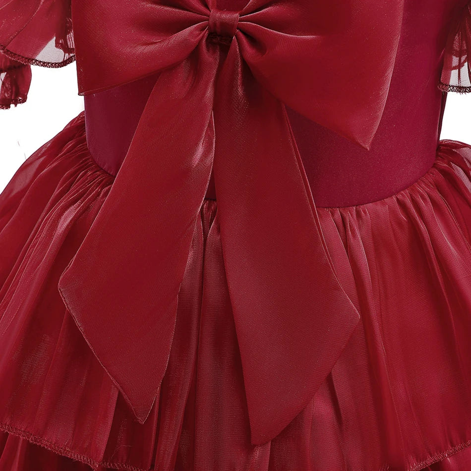 Holiday Ruffle Bow Dress