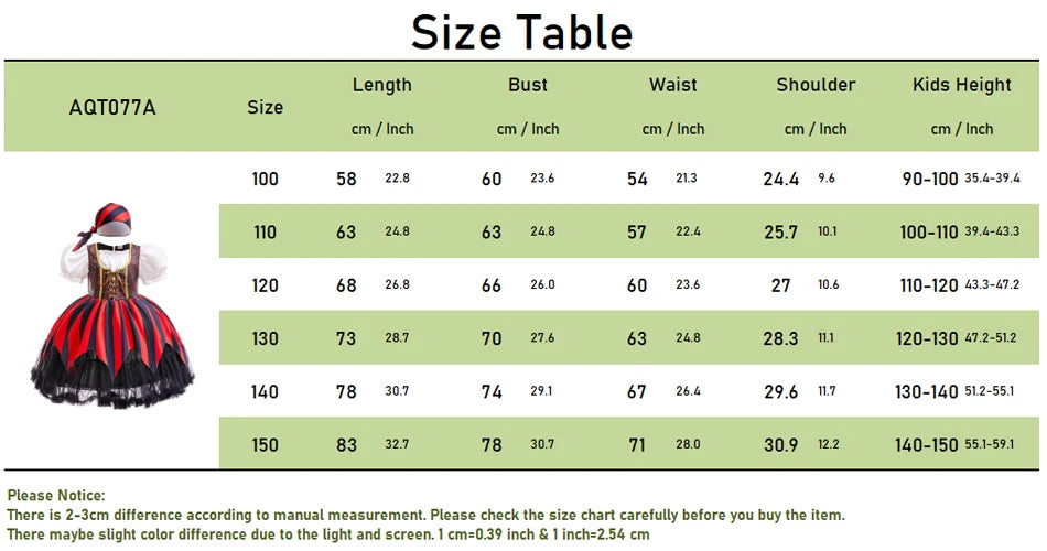 Pirate Costume Dress for Girls