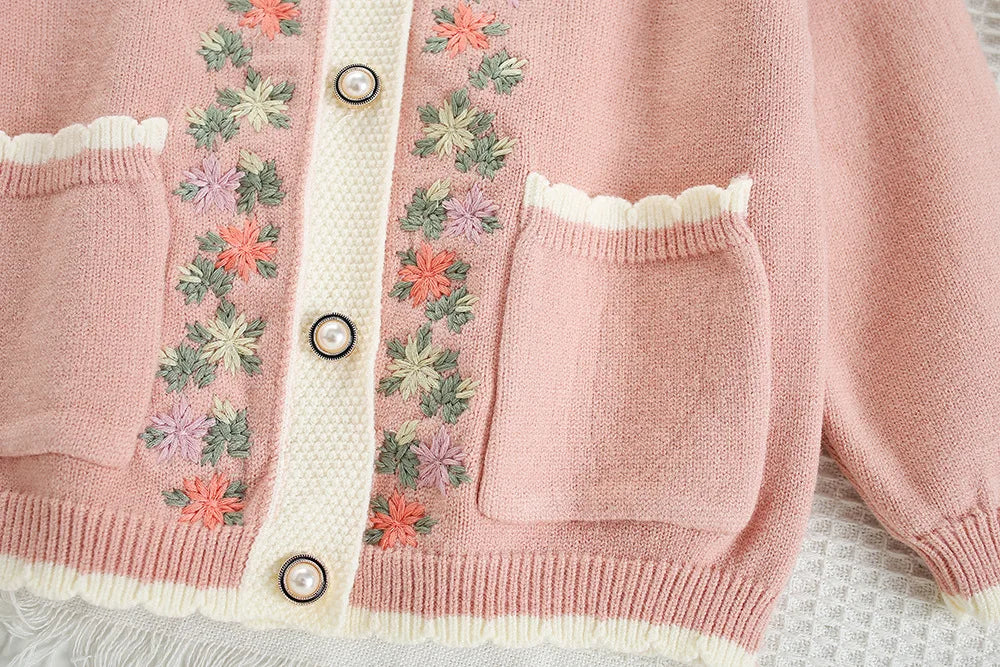 Blush Petal Knit Set – Where Sweetness Meets Comfort