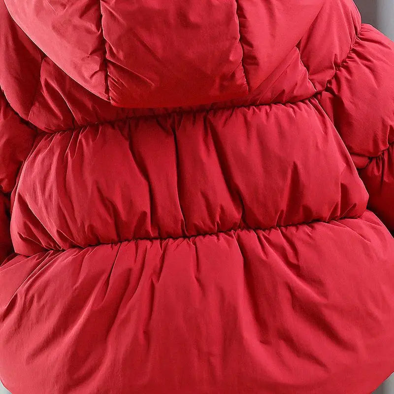 Cherry Bow Puff Coat