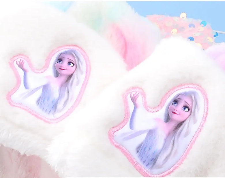 Lavender Ice Princess Plush Winter Hat for Kids