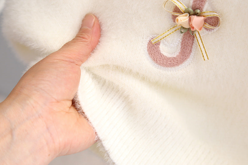 Maglione principessa con ombrello ricamato