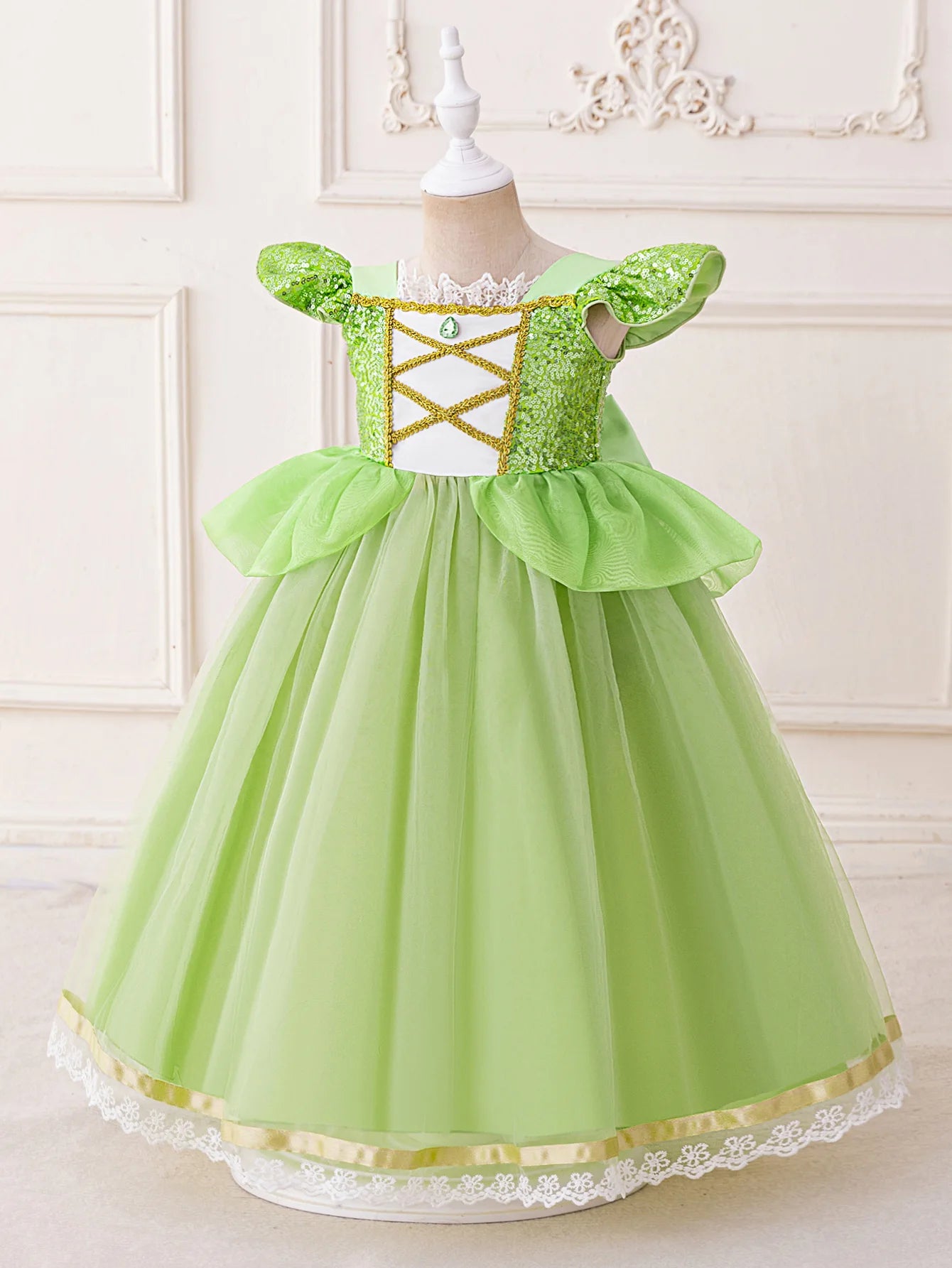 Green Princess Dress for Girls