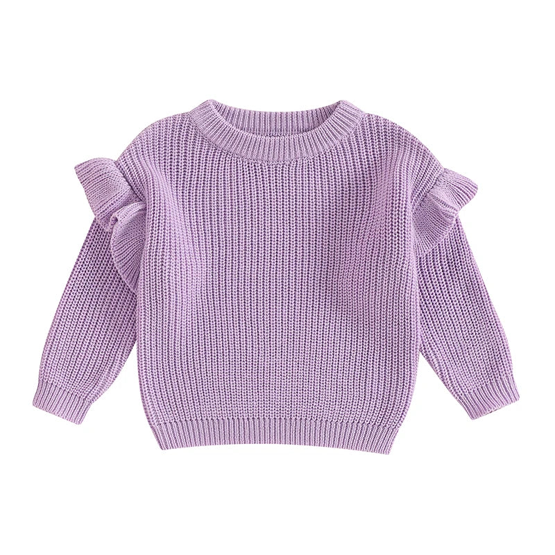 Ruffle Hug Knit Sweater Sweetness