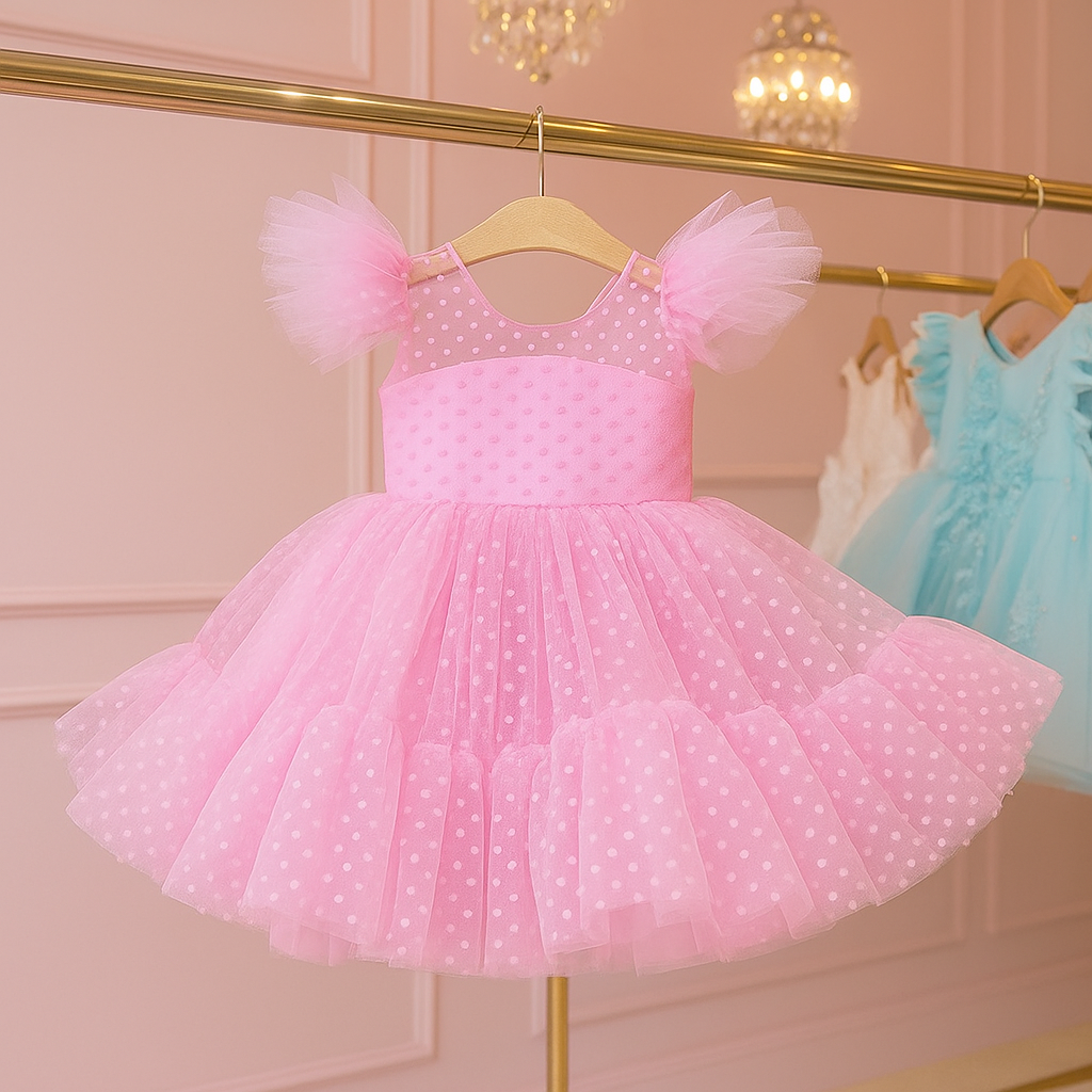 Vestido de fiesta infantil de tul – Colores