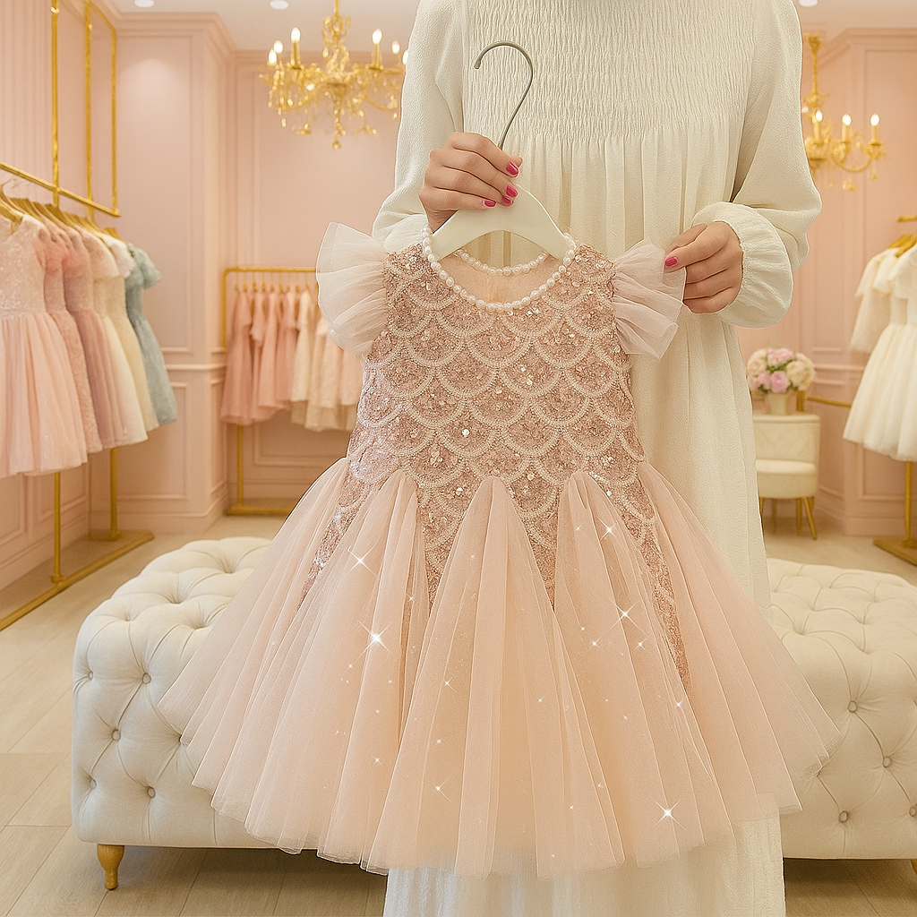 Schimmerndes Tüllkleid