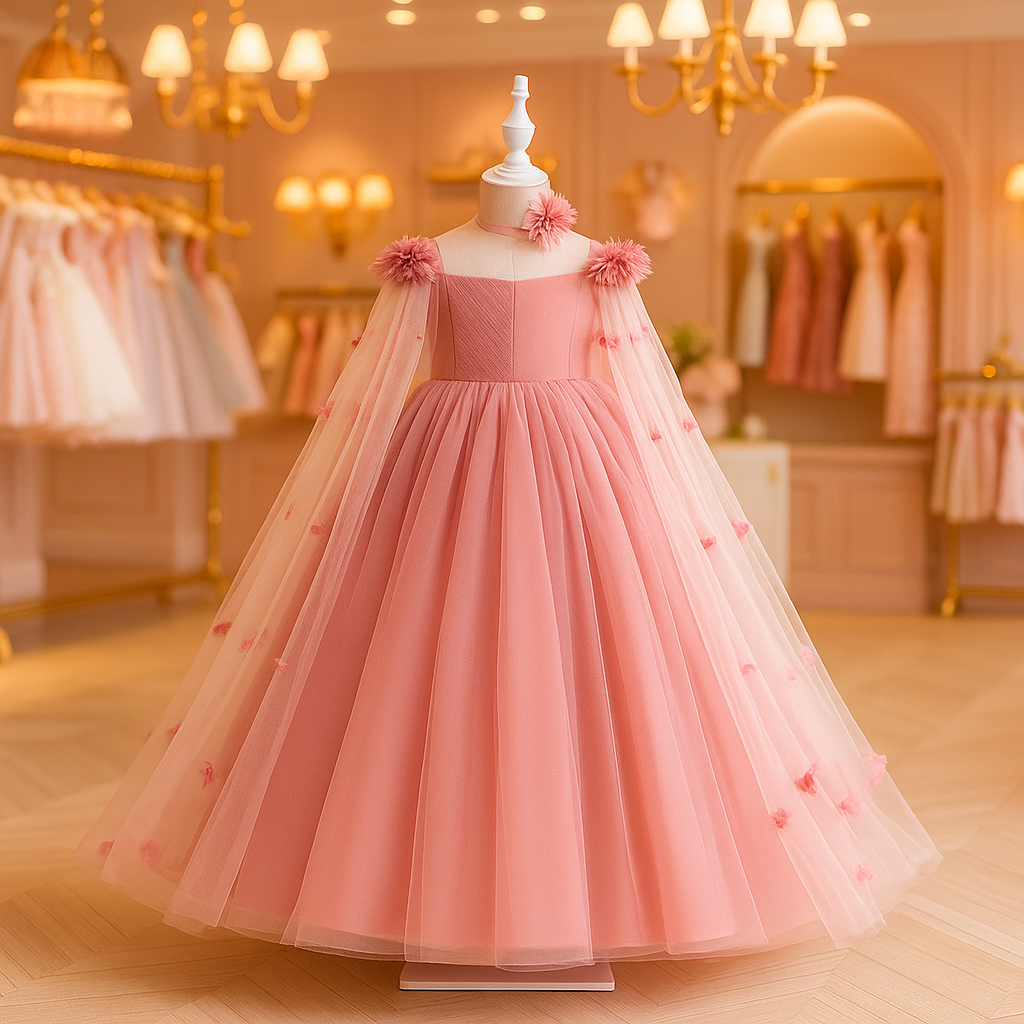 Floral Royalty Kids' Party Dress