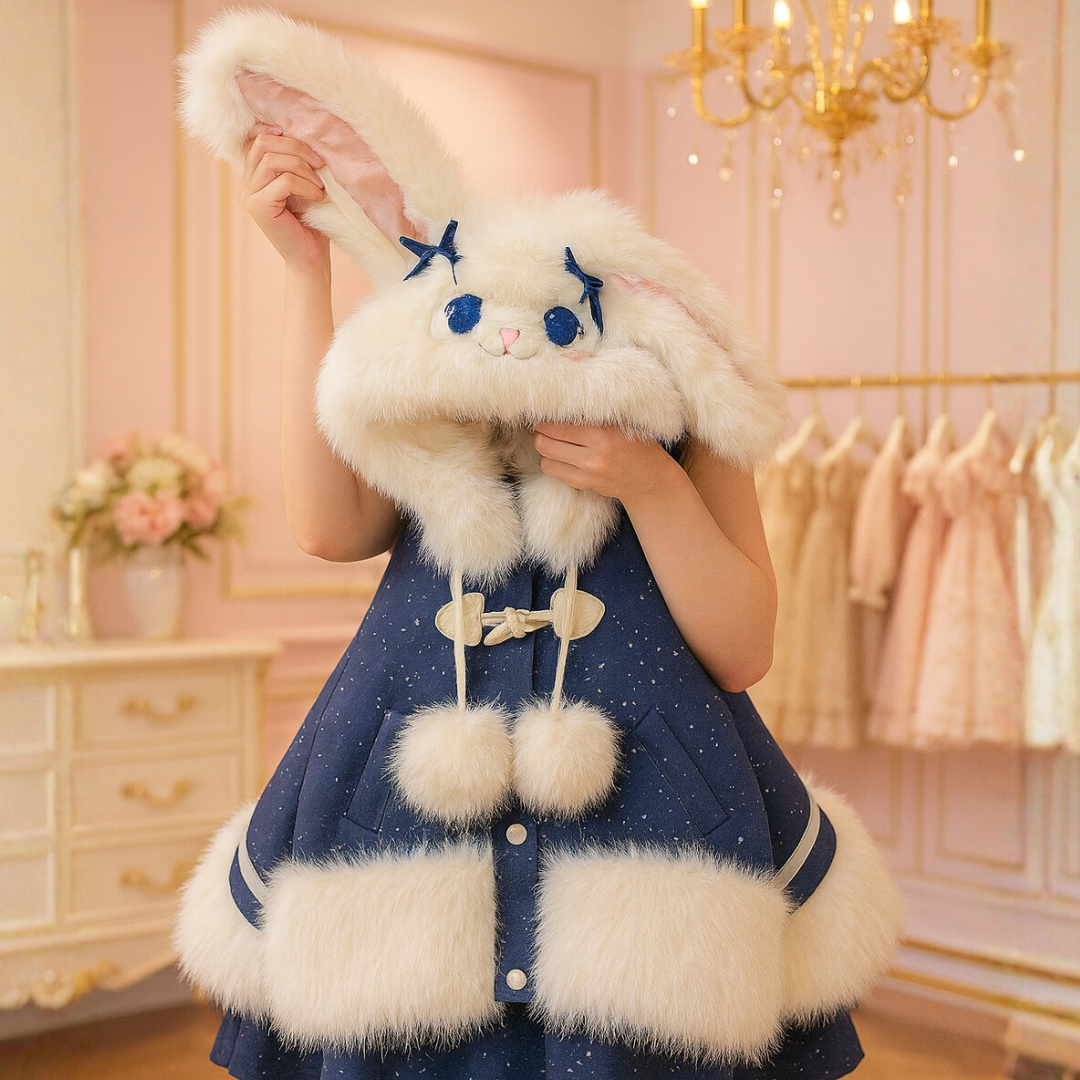 Starry Bunny Hooded Coat