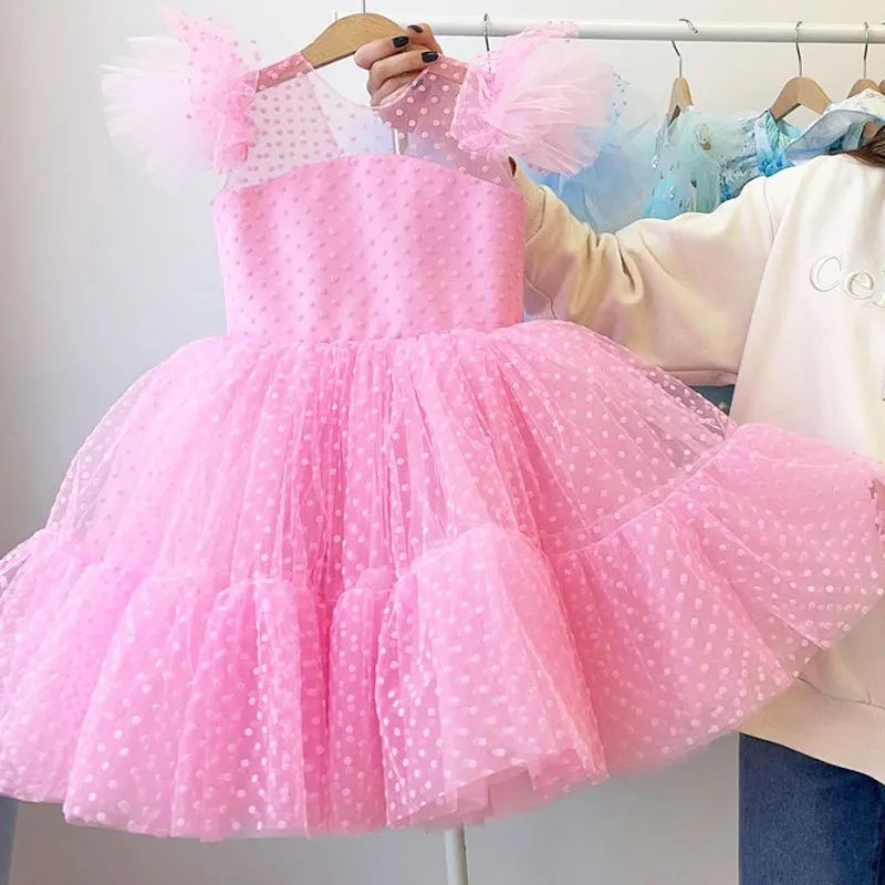 Vestido de fiesta infantil de tul – Colores