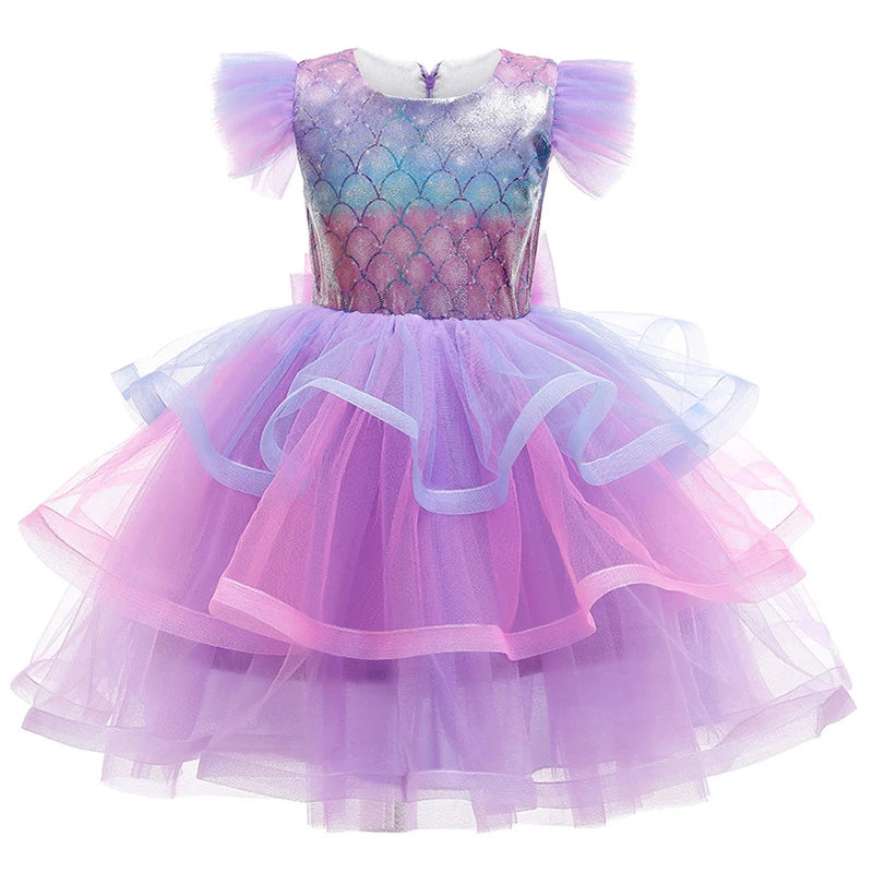 Dreamy Mermaid Dress – Rainbow Sparkle Magic