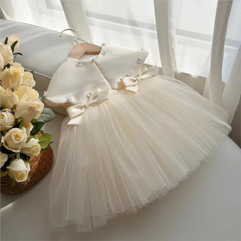 Ivory Pearl Petal Dress