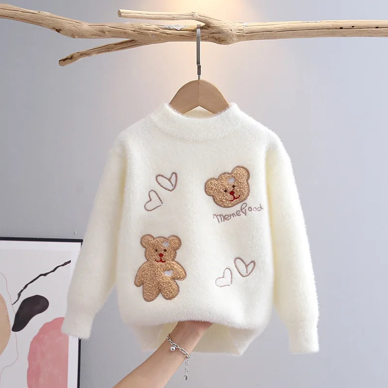 Maglione lavorato a maglia con toppa Teddy