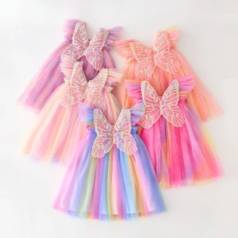 Butterfly Tulle Dress for Girls