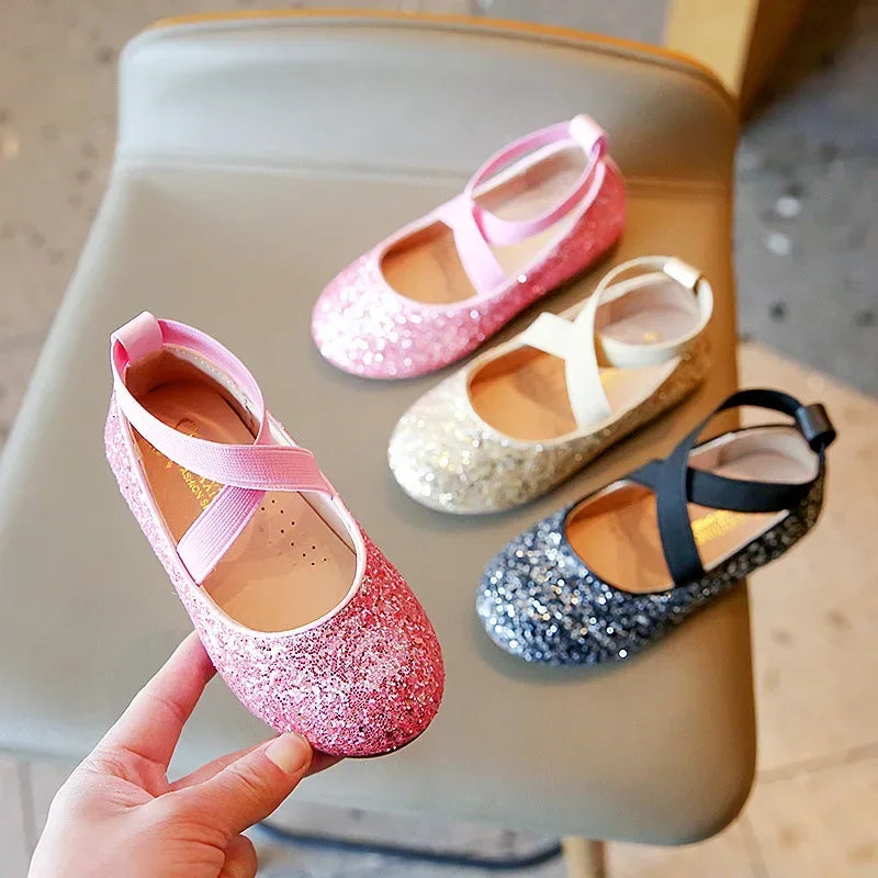 Sparkle Twirl Glitter Ballerina Shoes