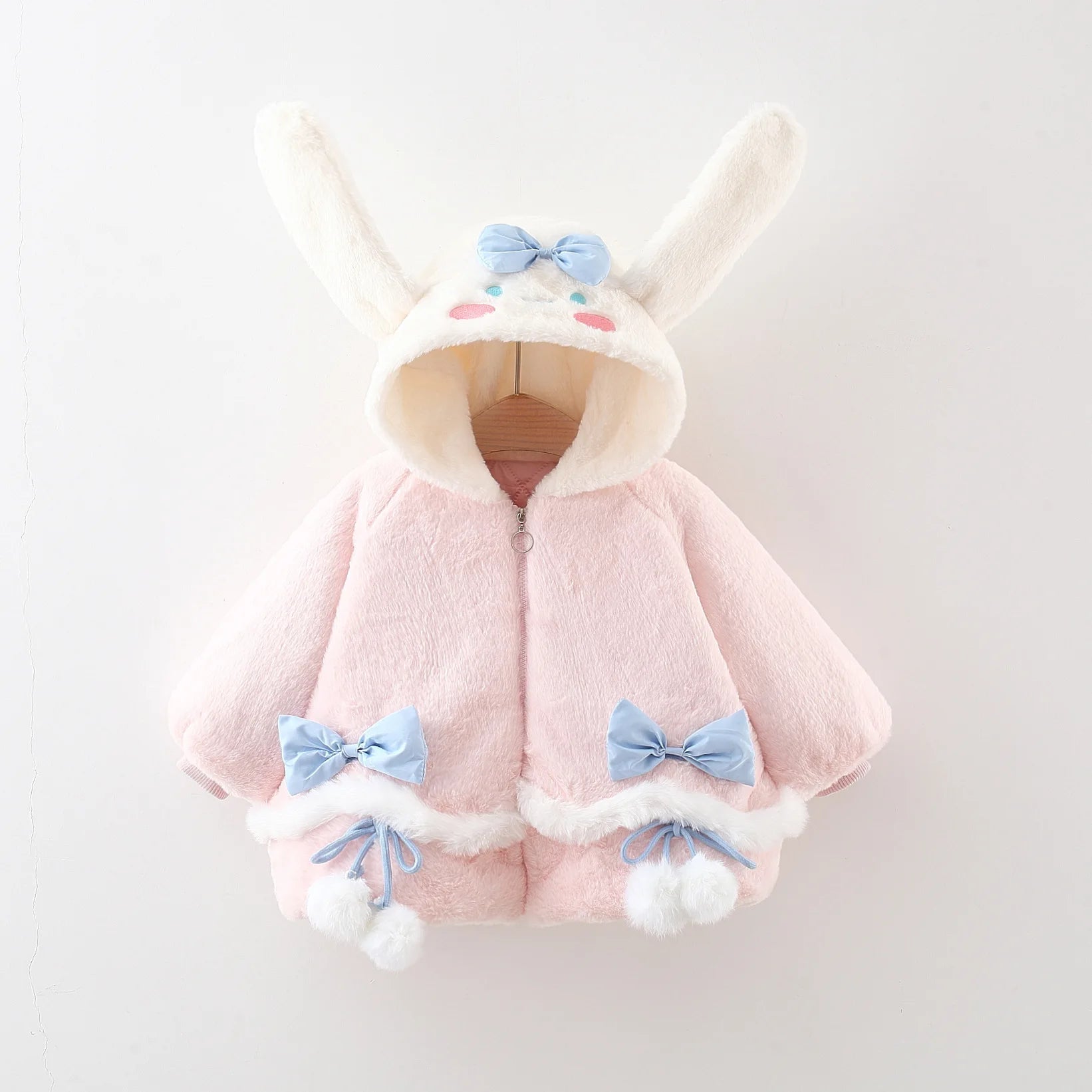 Baby Fluffy Bunny Ear Coat
