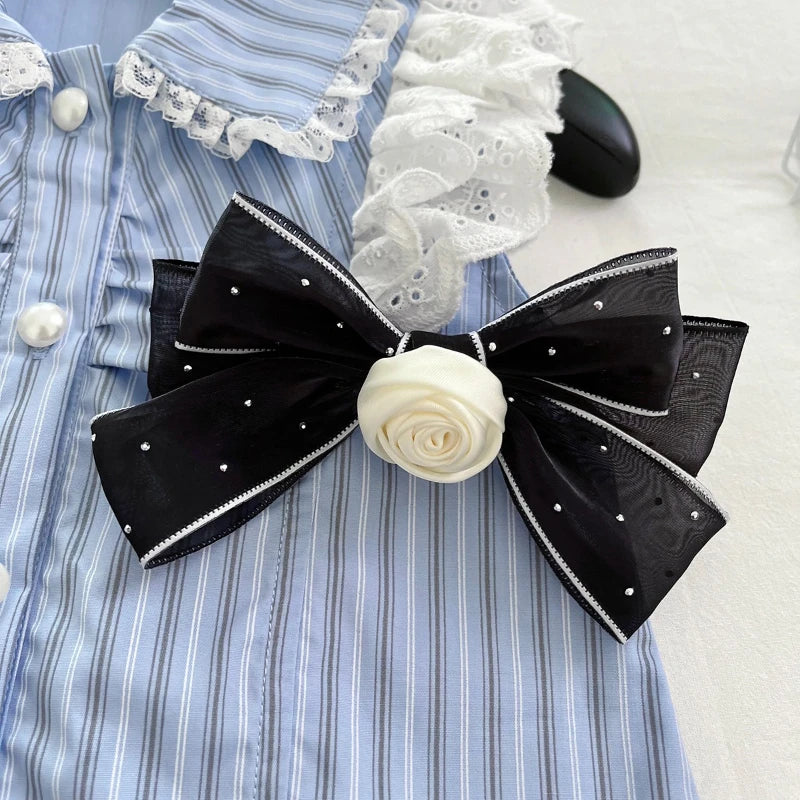 Completo gonna a righe Bluebell Bow Girls