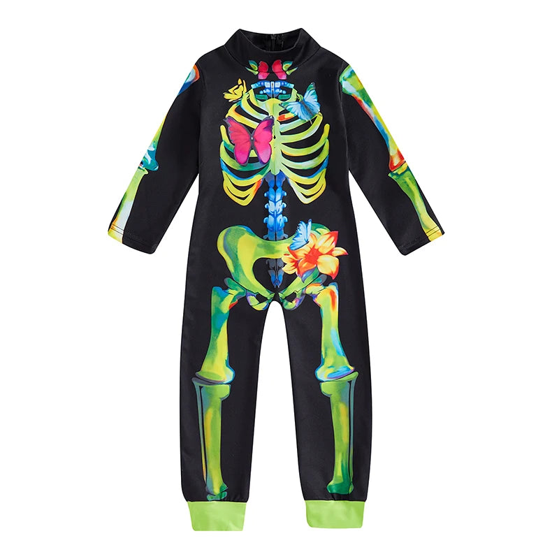 Colorful Skeleton Jumpsuit for Kids