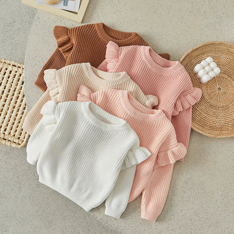 Ruffle Hug Knit Sweater Sweetness