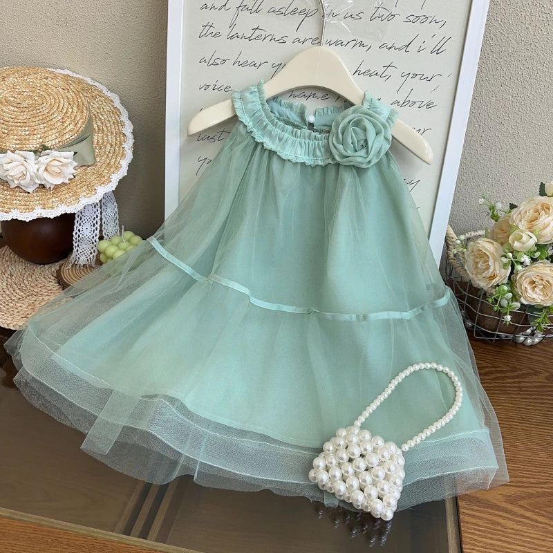 Mint Blossom Tulle Dress for Girls – Magic Tree Kids
