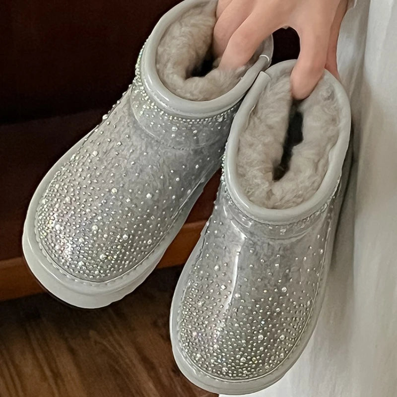 Girls' Rhinestone Winter Boots