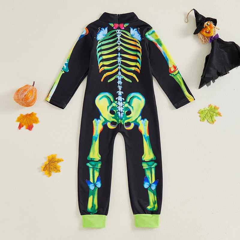 Colorful Skeleton Jumpsuit for Kids