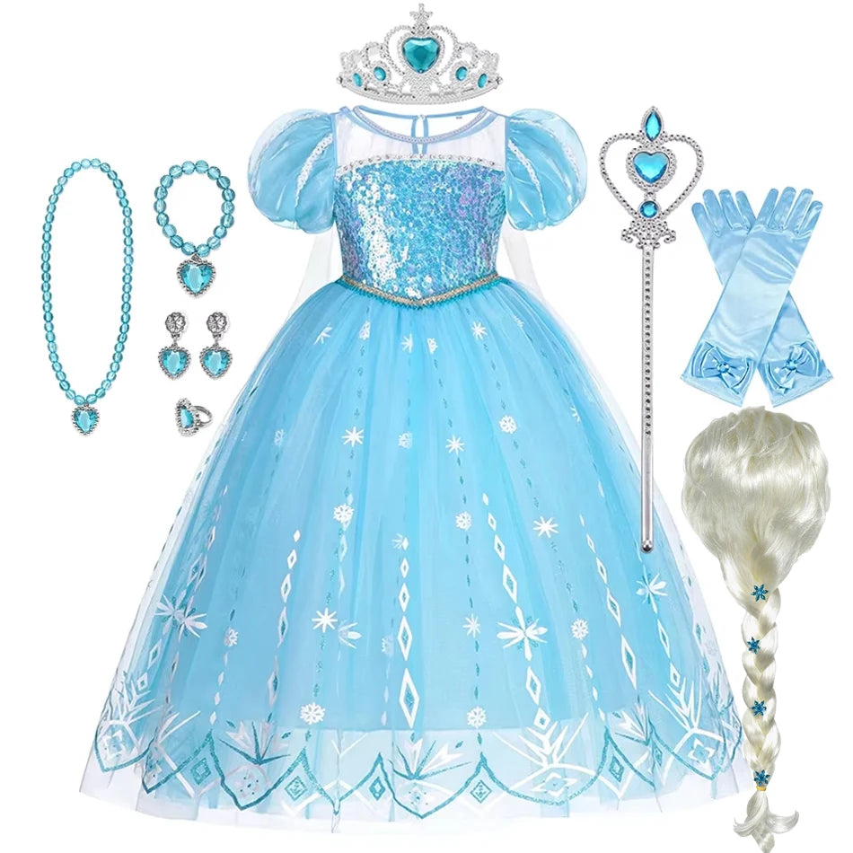 Snowlight Queen Costume Set | Complete Ice Princess Dress for Girls Magic Tree Kids Snowlight Queen Costume Set | Complete Ice Princess Dress for Girls Magic Tree Kids