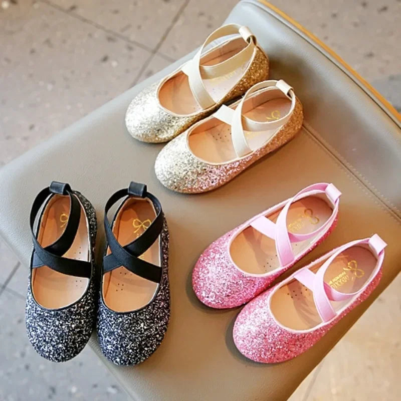 Sparkle Twirl Glitter Ballerina Shoes