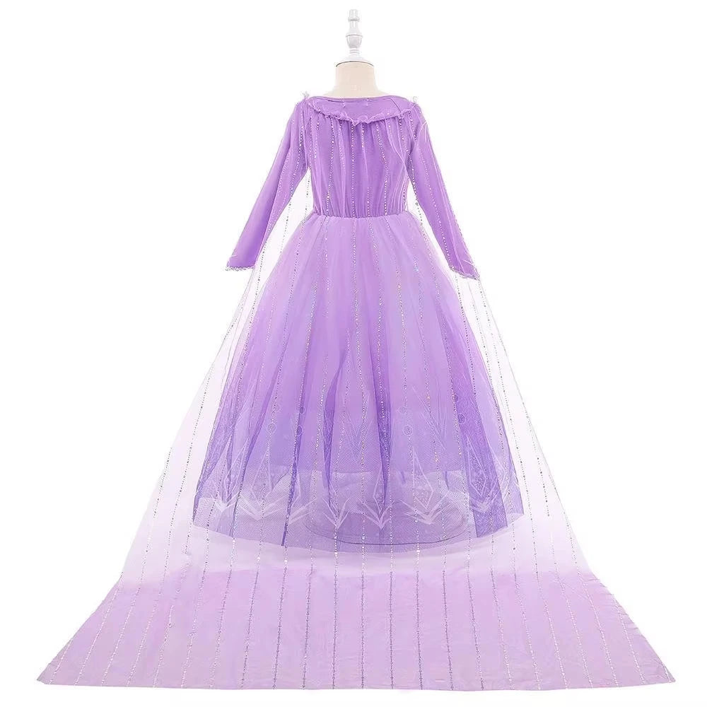 Lilac Snow Queen Princess Dress Set