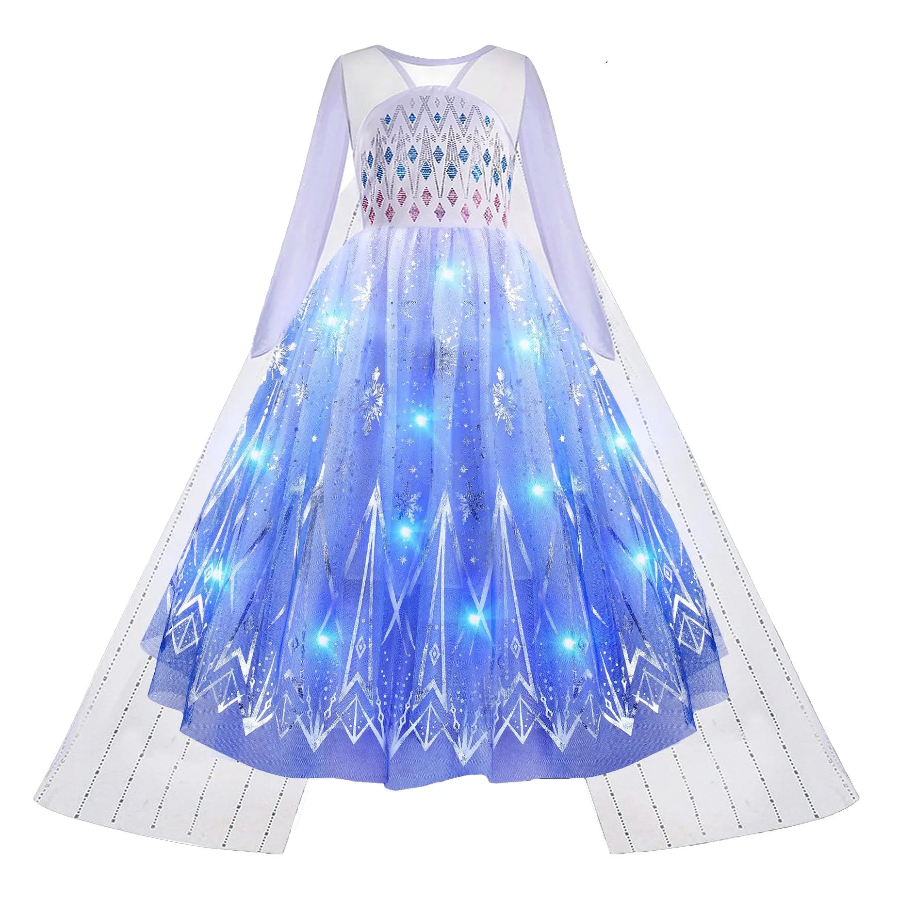 Snow Queen Light-Up Winter Dress for Girls