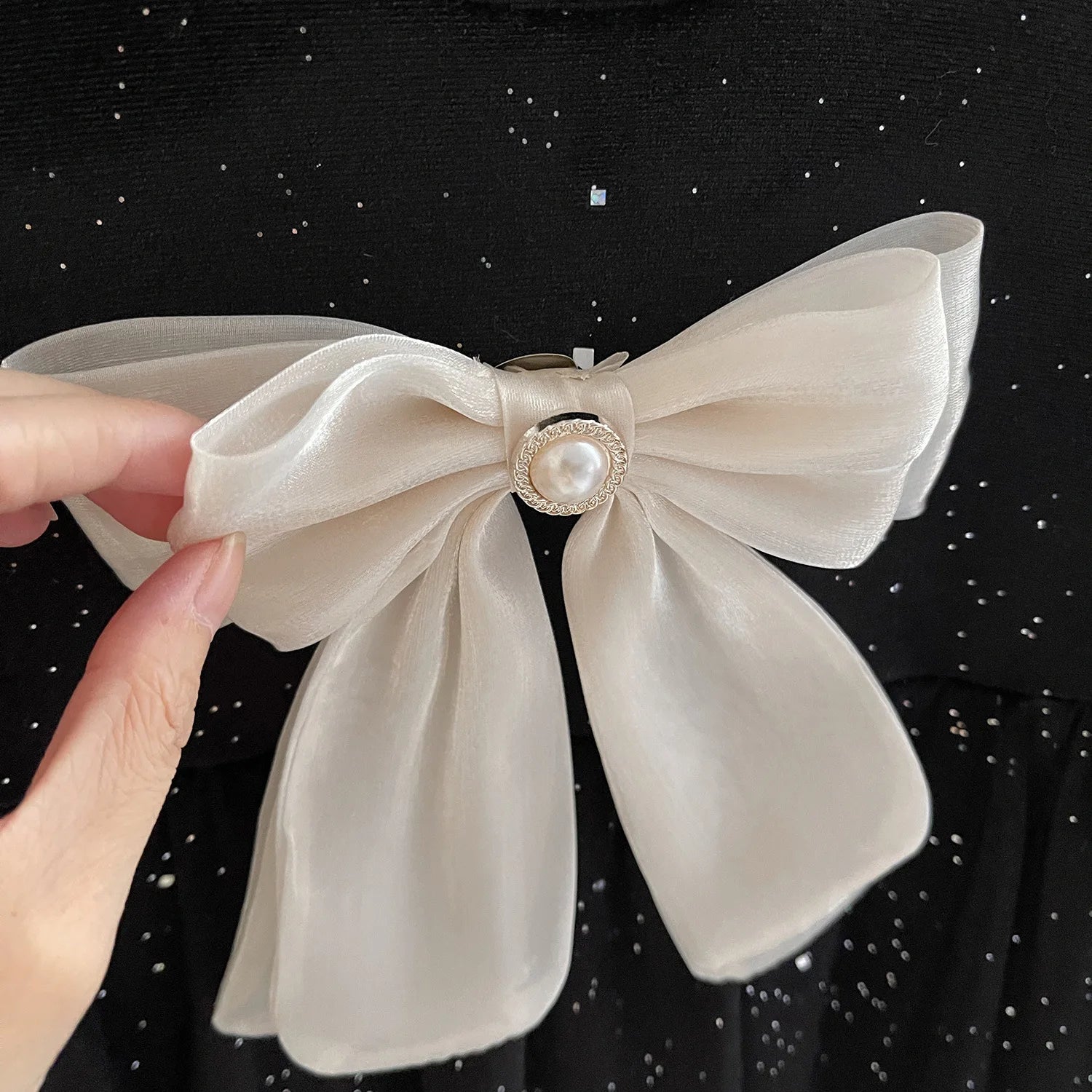 Pearl Bow Party Dress for Girls