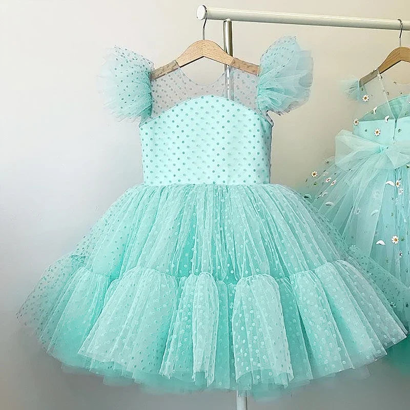 Vestido de fiesta infantil de tul – Colores
