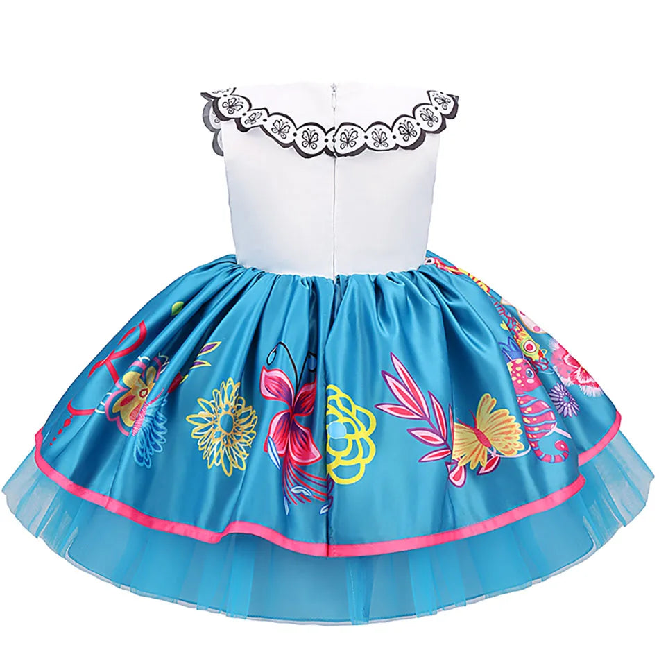 Girls’ Colorful Costume Dress with Accessories