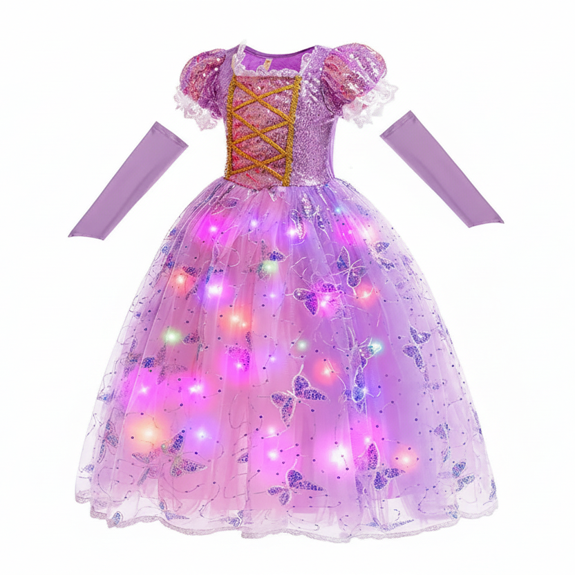Twilight Garden Light-Up Butterfly Dress for Girls