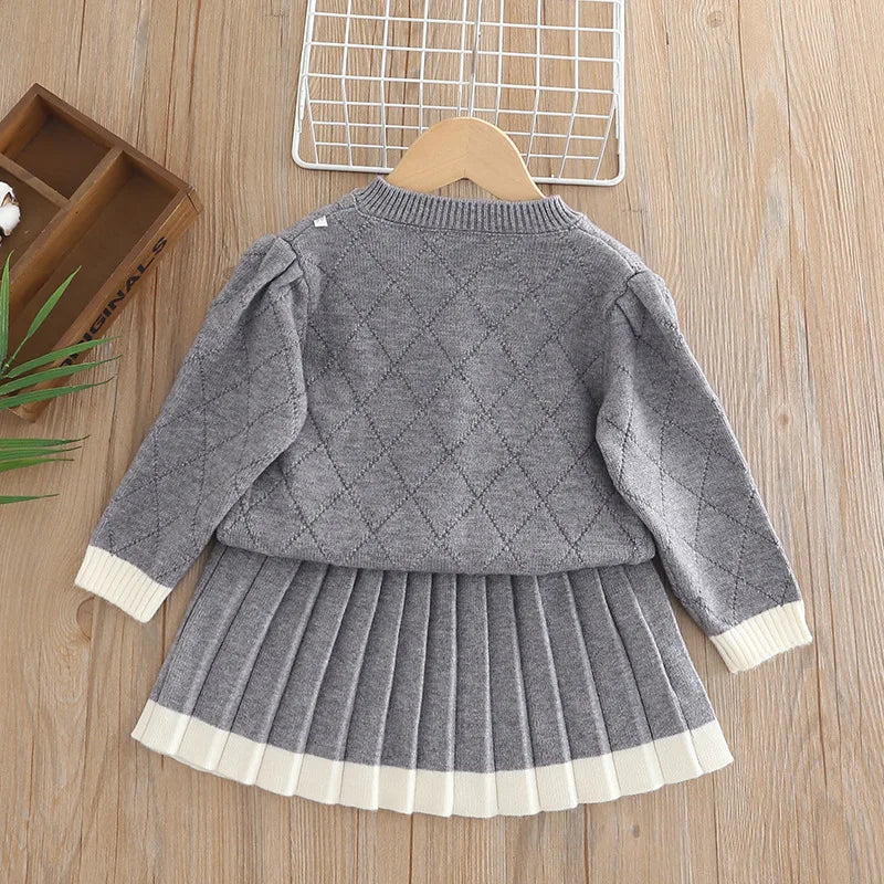 Cozy Elegance Knit Set Gray