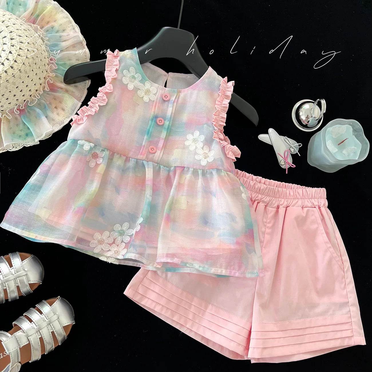 Rainbow Breeze Summer Set with hat