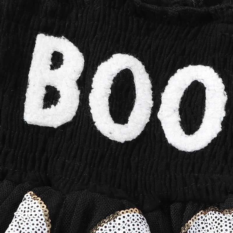 BOO Baby Girl Halloween Romper – Ghost Tutu Edition