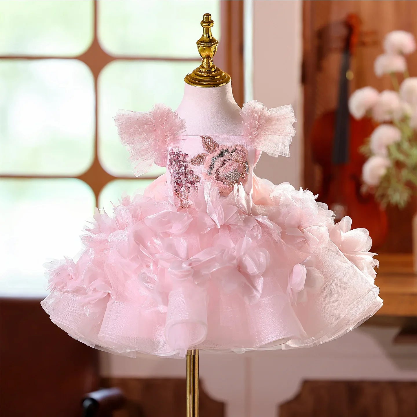 Blush Bloom Luxury Floral Dress