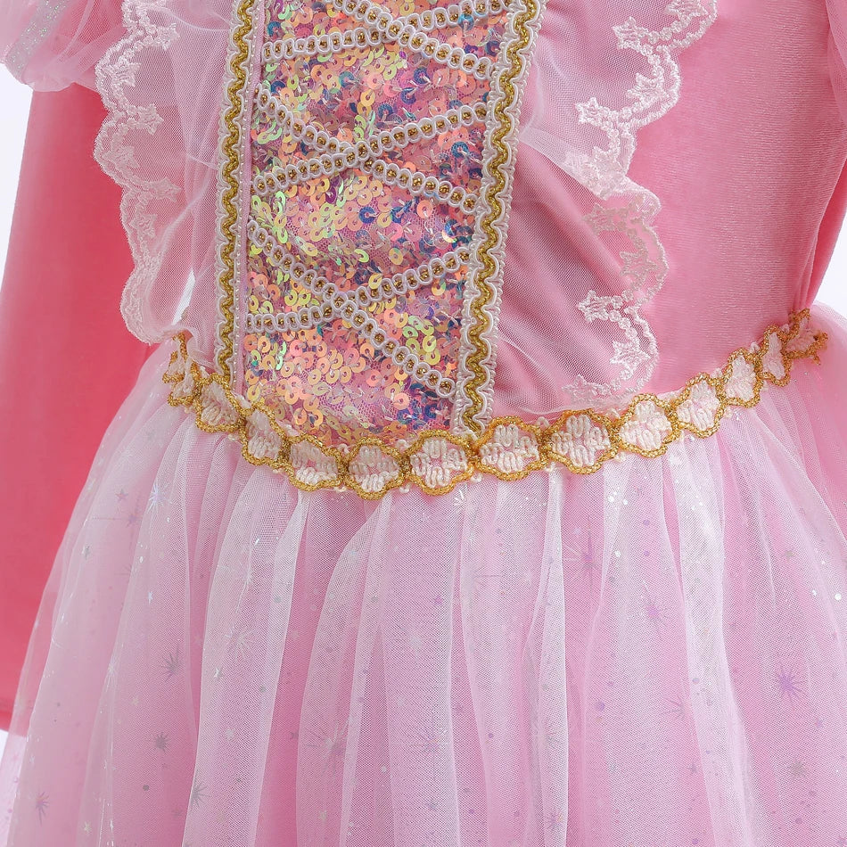 Rosy Enchanted Princess Dress