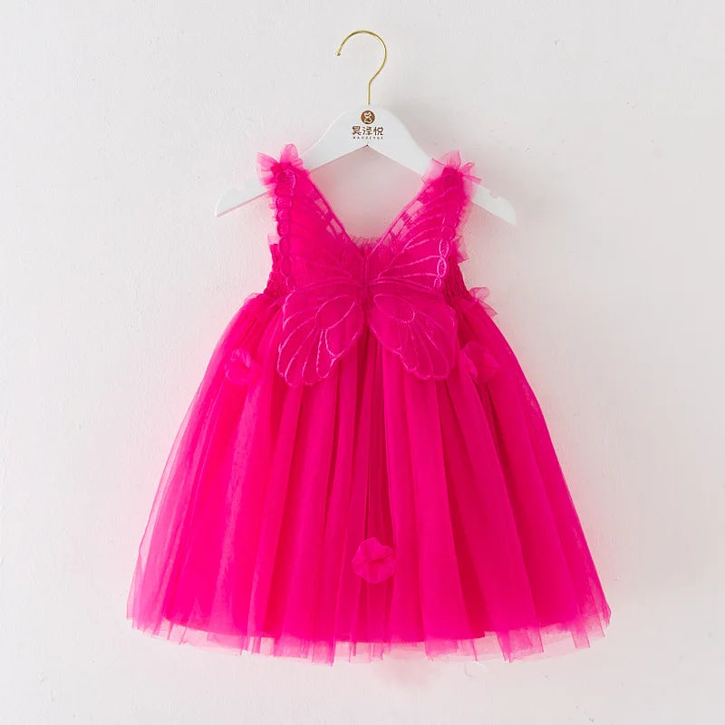 Girls’ Butterfly Fairy Dress with Wings