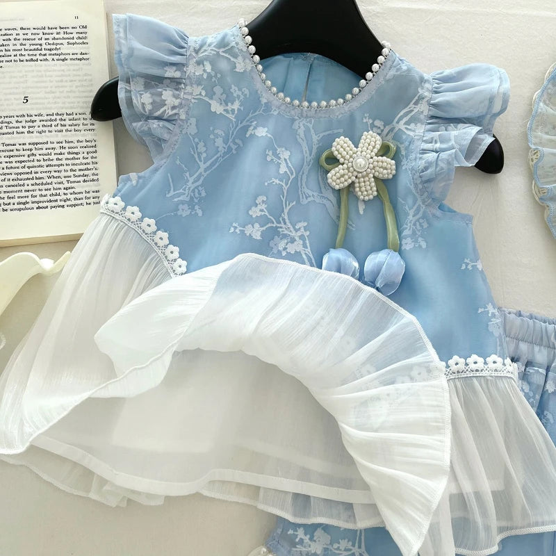 Blue Blossom Girls Set