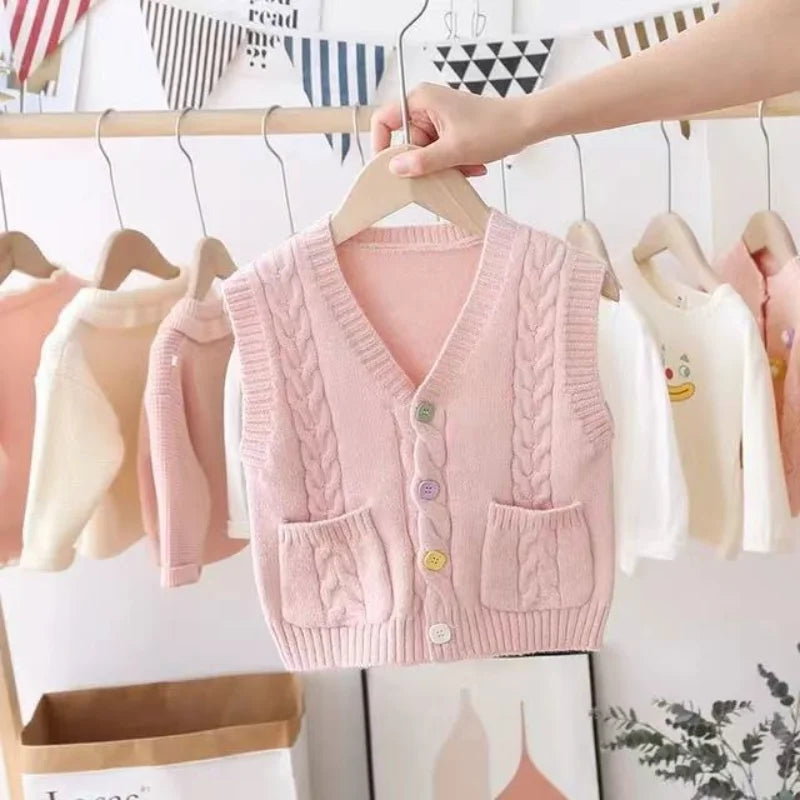 Classic Button Knit Vest