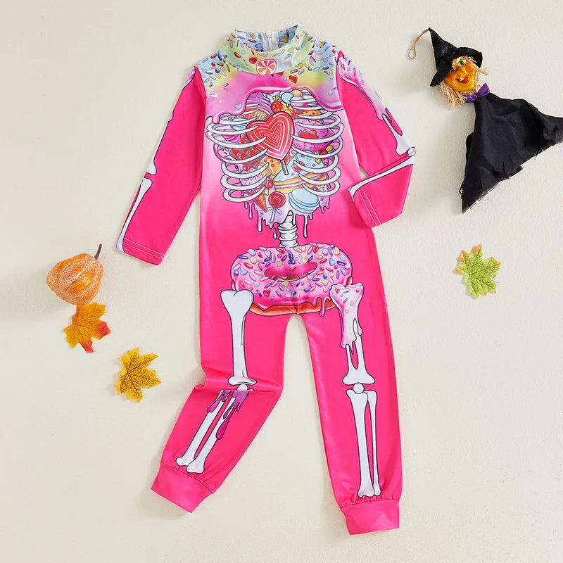 Colorful Skeleton Jumpsuit for Kids