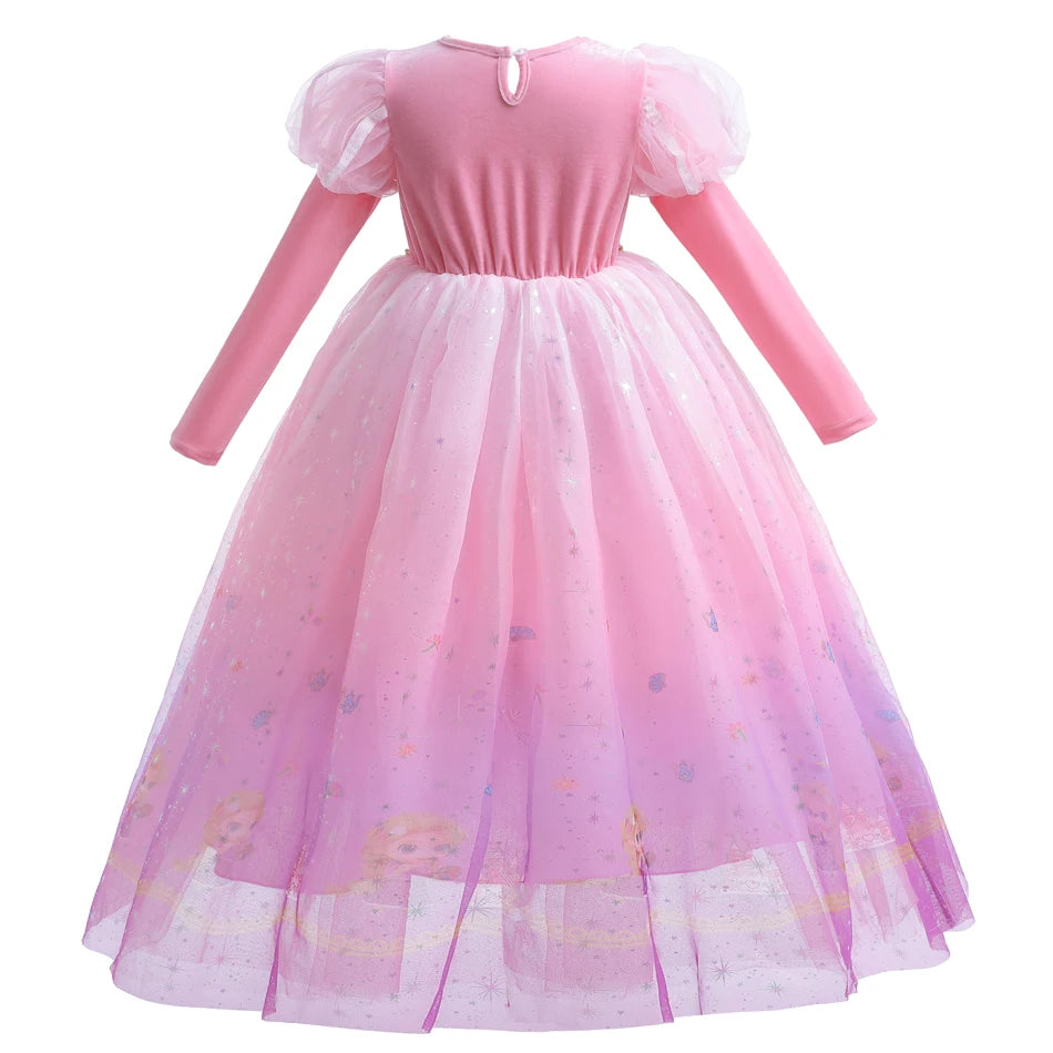 Rosy Enchanted Princess Dress