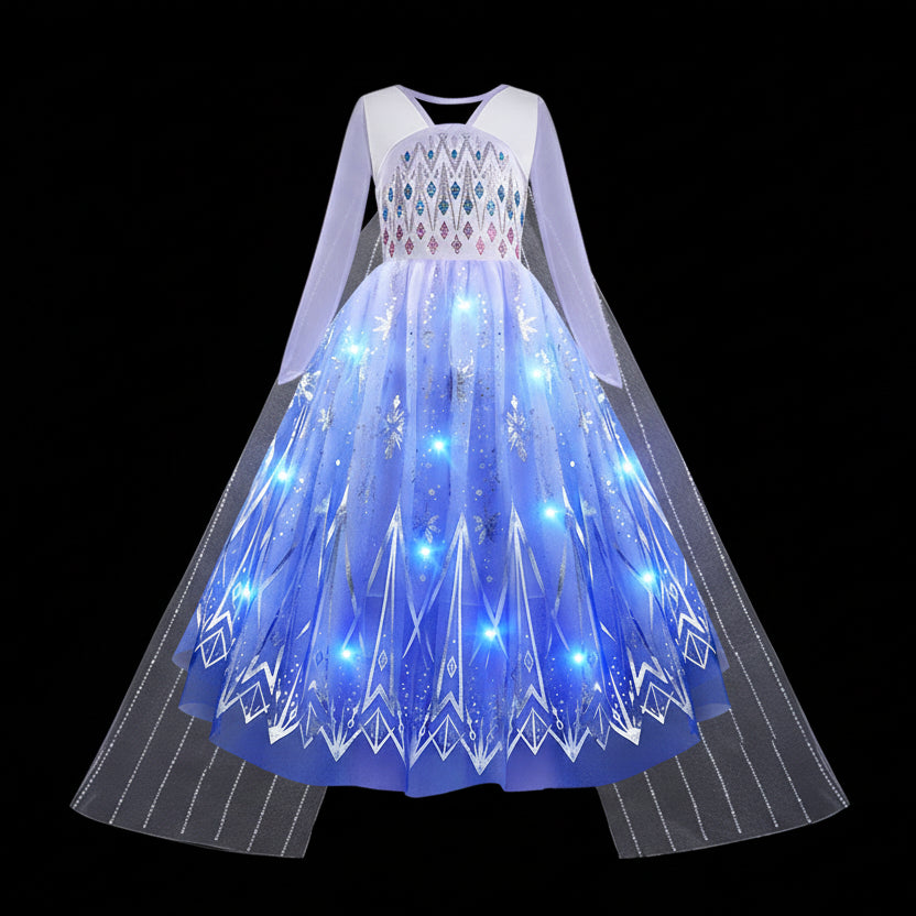 Snow Queen Light-Up Winter Dress for Girls