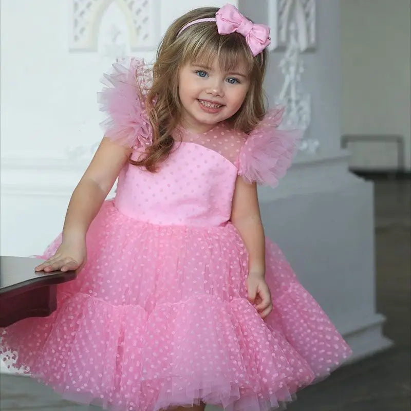 Vestido de fiesta infantil de tul – Colores