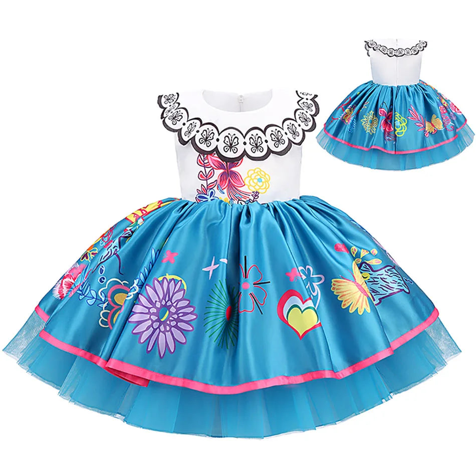 Girls’ Colorful Costume Dress with Accessories