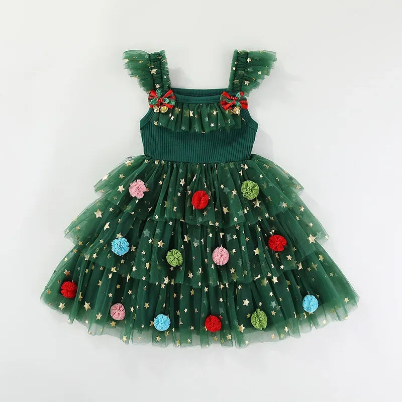 Holiday Tree Tulle Dress