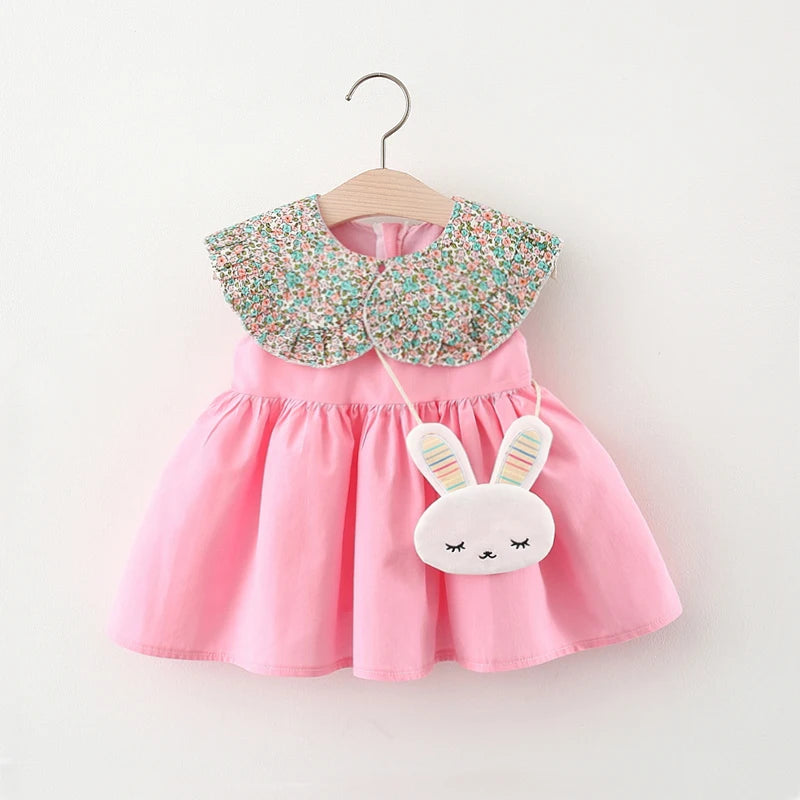 Bunny Girls’ Dress Coral Bloom