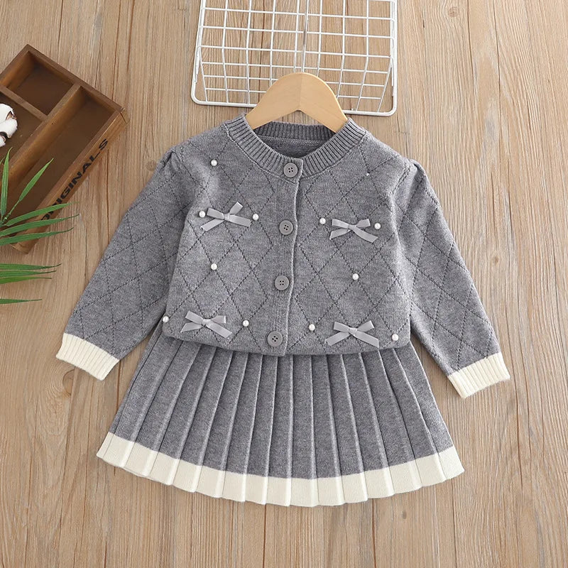 Cozy Elegance Knit Set Gray