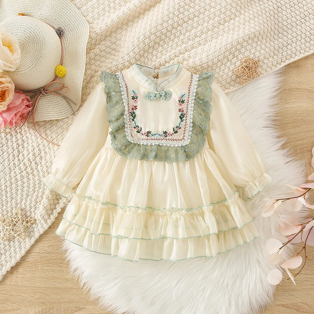 Baby Vintage Floral Lace Dress